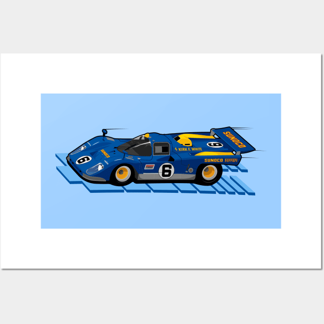 Sunoco Ferrari 512 M Wall Art by motordoodles